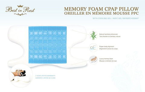 Memory Foam CPAP Pillow With Cooling Gel